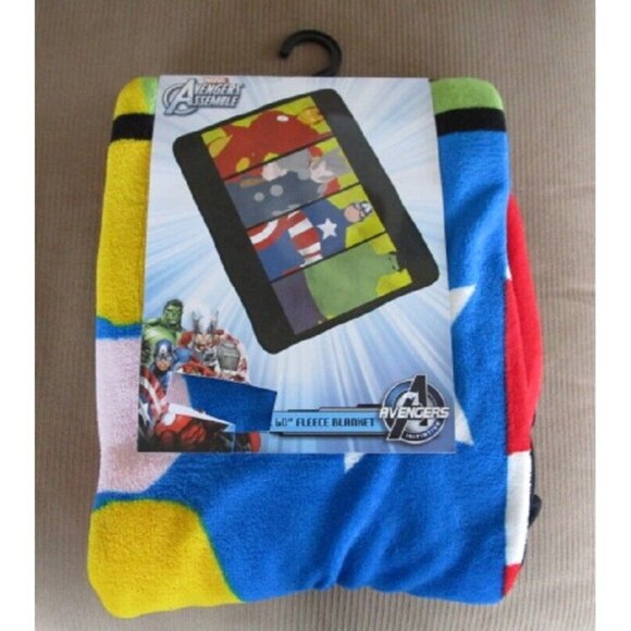 New Avengers Hulk Thor Throw Plush Throw Gift Blanket End Game Marvel Cartoon - Picture 2 of 2